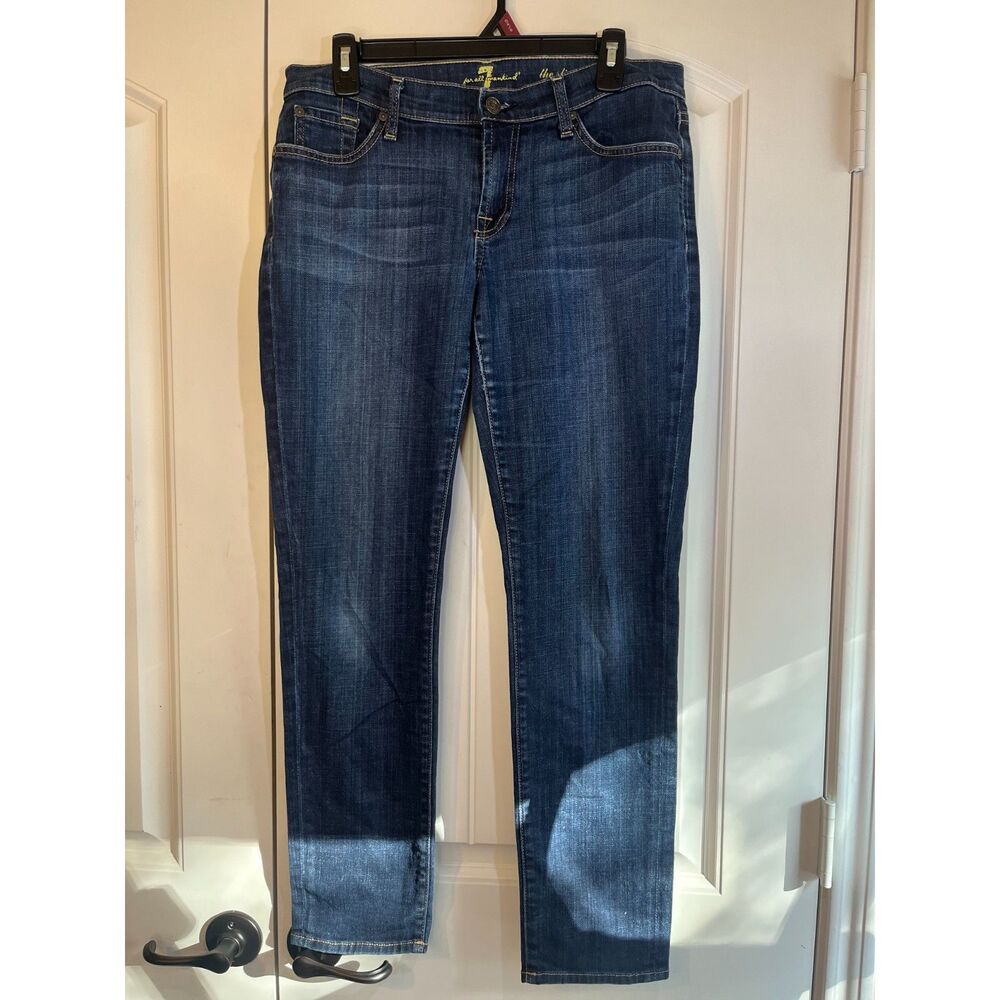 Women's Dark Wash Straight Leg Jeans 7 For All Mankind Size 30
